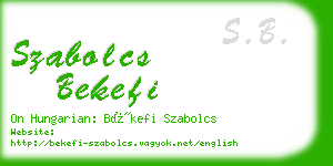 szabolcs bekefi business card